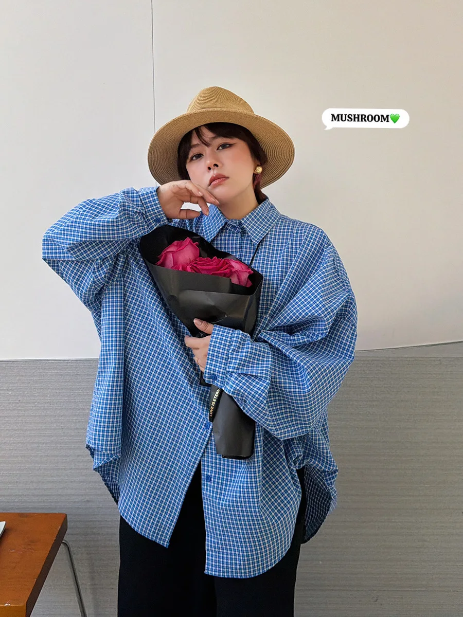 

Fashionable Casual Large Shirt Women's Spring 2026 Korean Retro Versatile Cotton Pocket Design Trendy Miss Mushroom Head