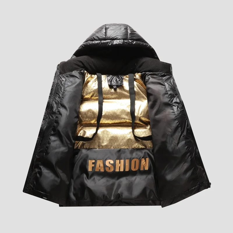 جديد جودة عالية الرجال سترة قطن سترة الشتاء مقنعين المرقعة معطف الرياضة عادية الدافئة سستة يندبروف ملابس للرجال #1