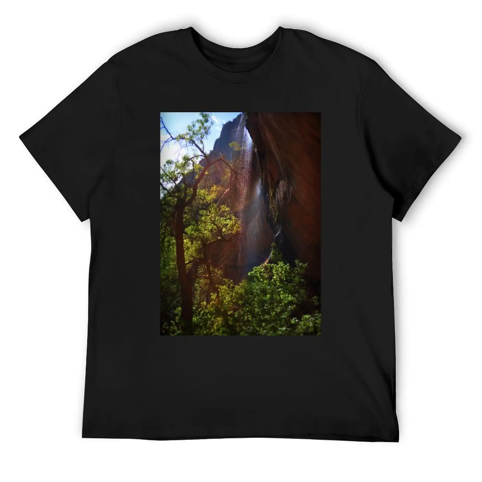 Emerald Pools Waterfall Of Zion T-Shirt shirts graphic tees shirts graphic T-shirt men