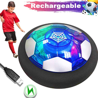Soccer Kids Toy USB Rechargeable Hover Ball Colored LED Lights for Kid Gifts Gliding Air Cushion Floating Kids Soccer Game