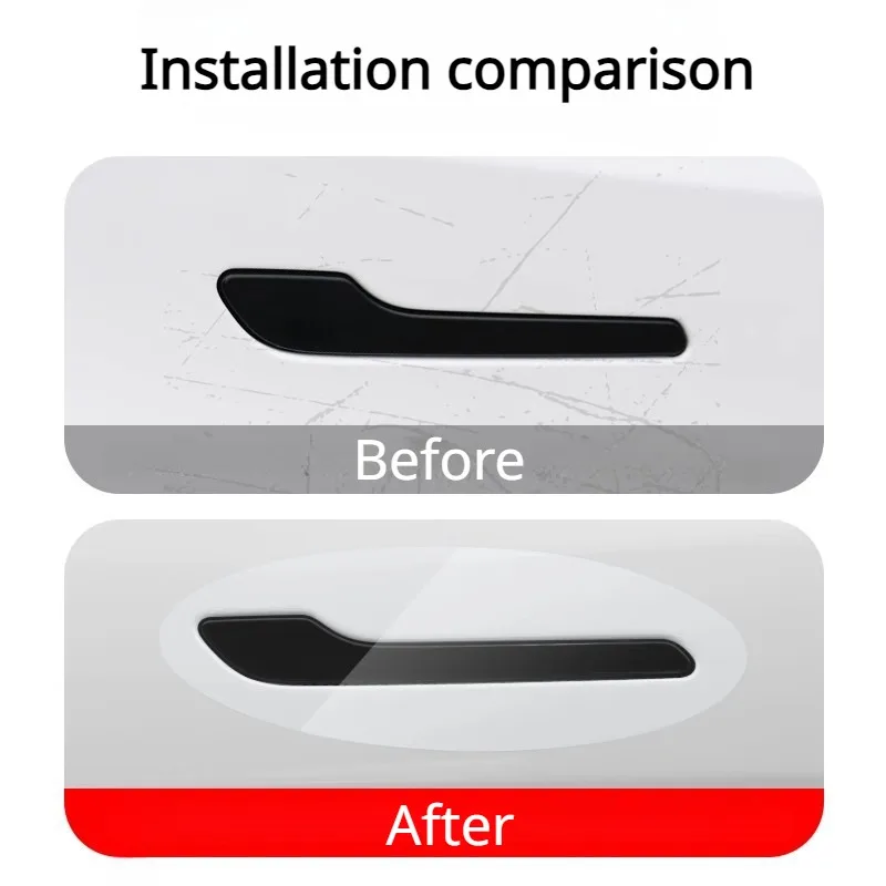 Door Handle Film For Tesla Model 3 Y Transparent Door Handle Scratch Protector Inverted Door Handle Paint Protective TPU Film