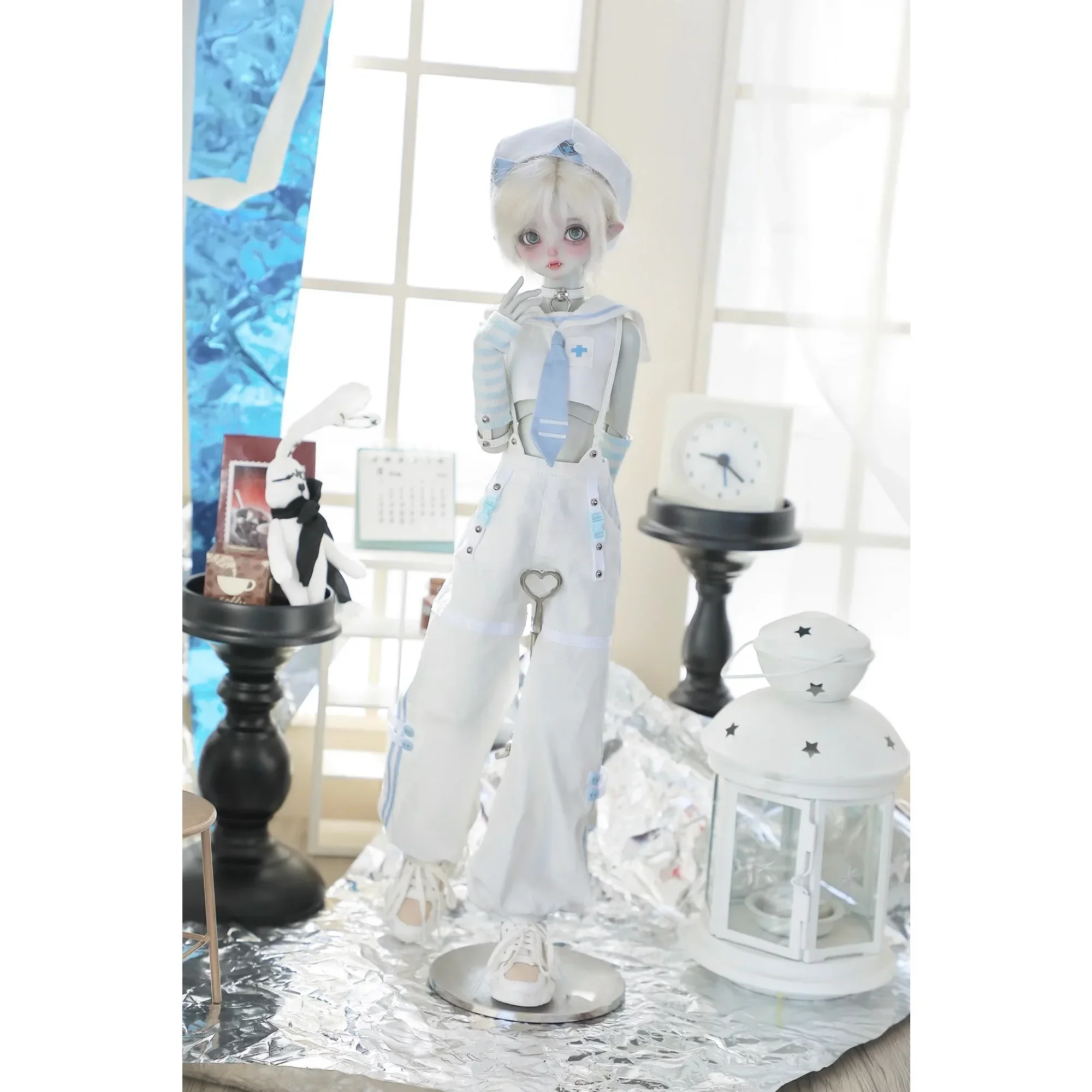 1/4 BJD Doll Cool Girl Cat Sailors Suits, Fashion Daily Wear for Mdd SD, Smart Bjd Doll Clothing