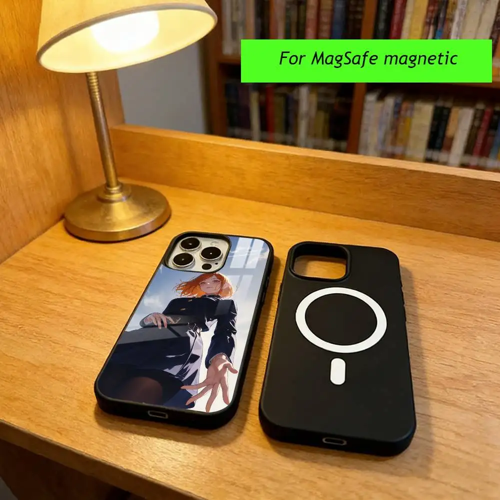 Anime J-Jujutsu Kaisen Phone Case For iPhone17,16,15,14,13,12,11 Plus,Pro Magnetic For Magsafe Wireless Charging