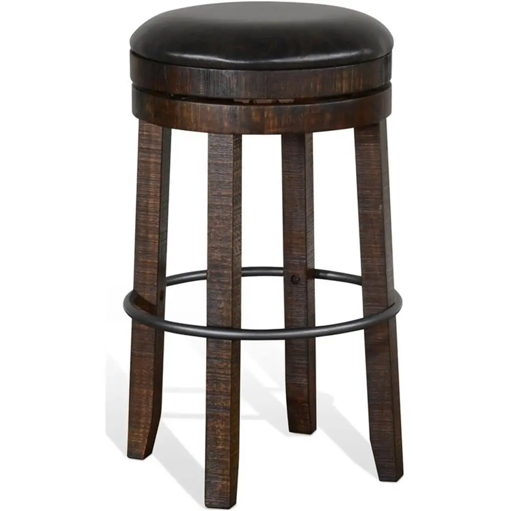 

30" Backless Swivel Barstool Tobacco Leaf Set of 2 Kitchen Bar Height, Customized