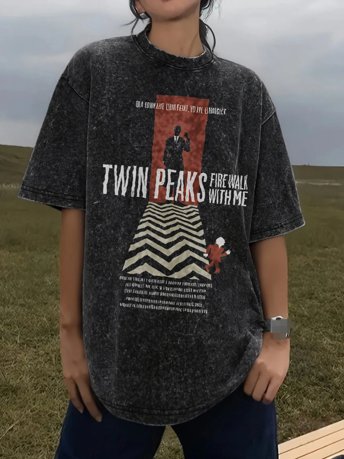 Camiseta con estampado de David Lynch, camiseta de algodón con cuello redondo para hombre y mujer, camiseta de la serie de televisión Twin Peaks, ropa para adultos, camiseta lavada