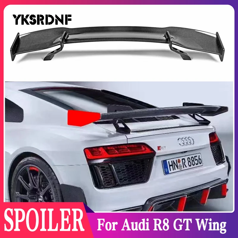 R8 GT Style Carbon Fiber Auto Car Rear Trunk Spoiler Wing for Audi R8 GT Wing 2017 2018 2019 2020