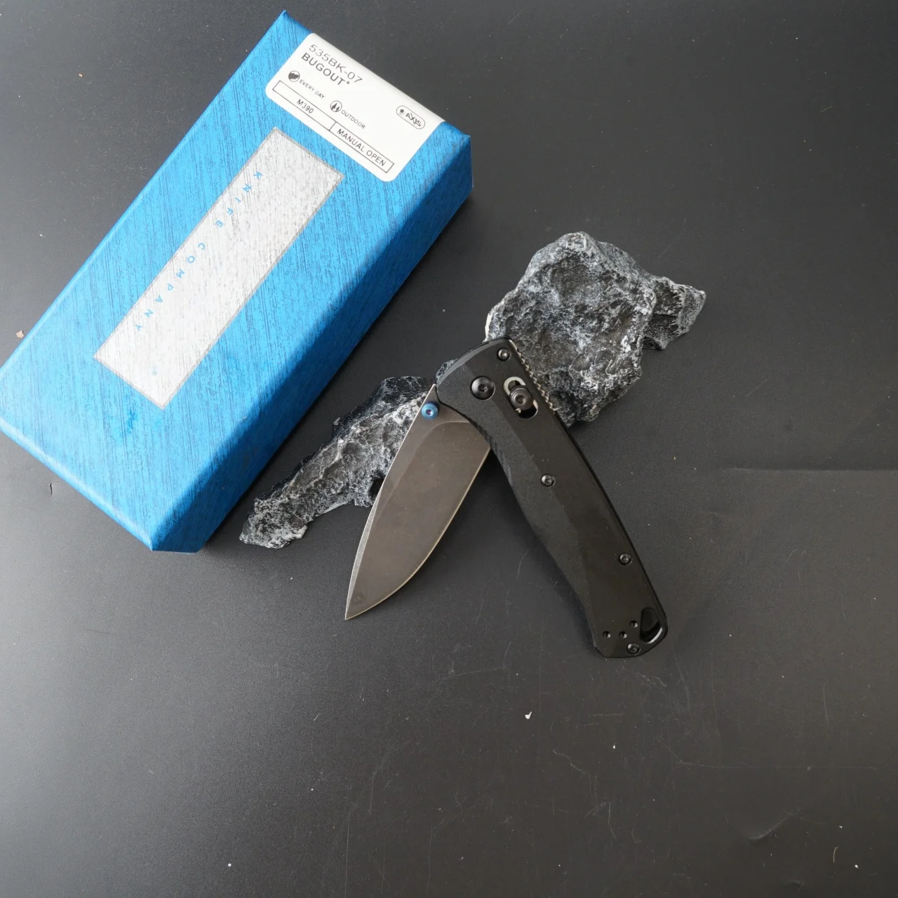 M390 Black steel + aircraft-grade aluminum handle, tactical EDC folding knife, durable and hard-wearing knife for outdoor use, g image 5