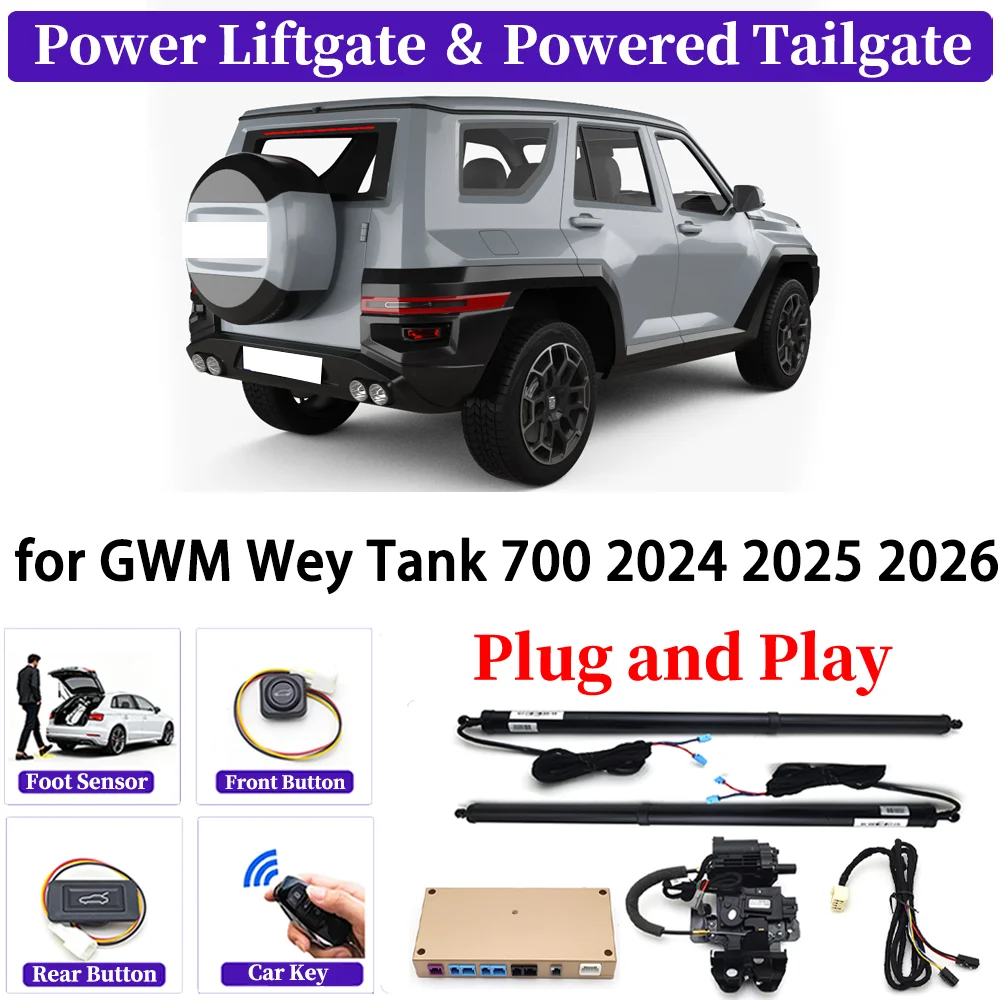 

ZJCGO for GWM Wey Tank 700 2024 2025 2026 OEM Upgrade Car Automatic Power Liftgate Kit Smart Auto Electric Tailgate System