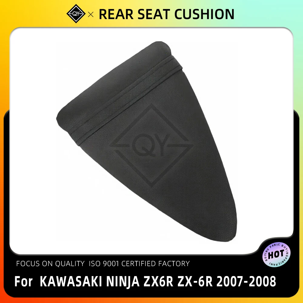 

Черная подушка заднего сиденья мотоцикла, удобная подушка для пассажира, подходит для Kawasaki Ninja ZX6R ZX-6R 2007-2008