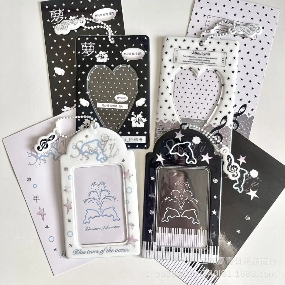 Fashion Y2K Style Kpop Photocard Holder Mini Cartoon Idol Photo Frame Gift PVC Card Holder
