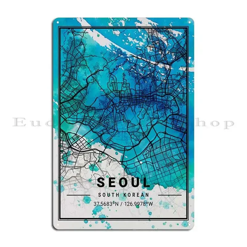 Seoul Antlia Watercolor Ma Metal Plaque Poster Customize Wall Cave Cinema Club Design Tin Sign Poster