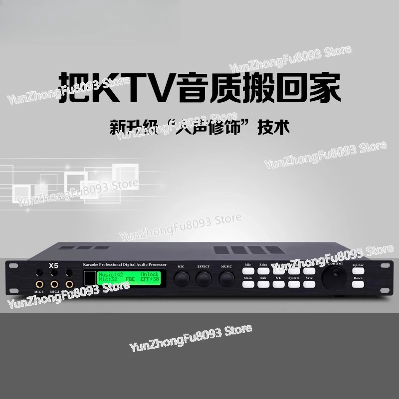 

X5 Pre-effect Device KTV Outdoor Pre-audio Processor Three-level Anti-howling Reverb