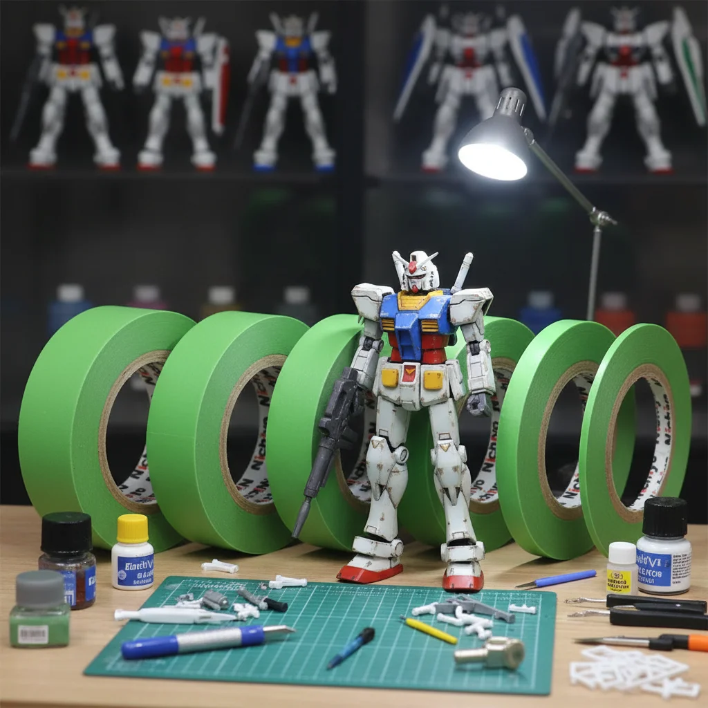 YX Model Masking Tape Set of 5 Precision No Residue Spraying Tape for Gundam Military Scale Model Hobby Painting