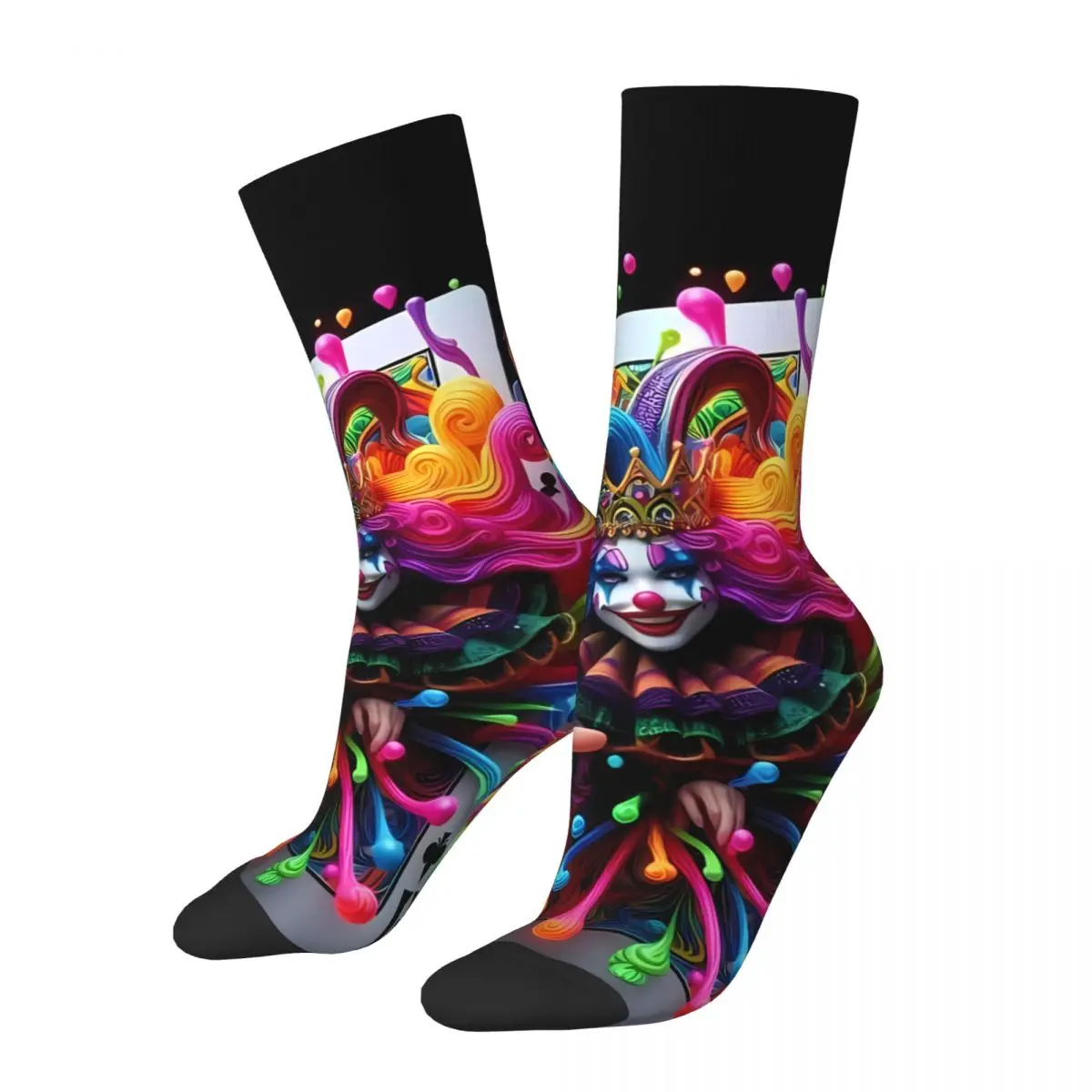 Dice Poker Sock Printed Man Polyester