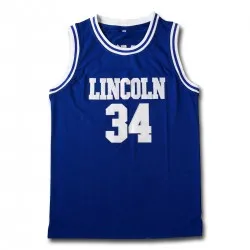 Mens #34 Jesus Shuttlesworth Jersey Lincoln High School Basketball Jersey Blue Ray Allen Film He Got Game Basketball Jerseys