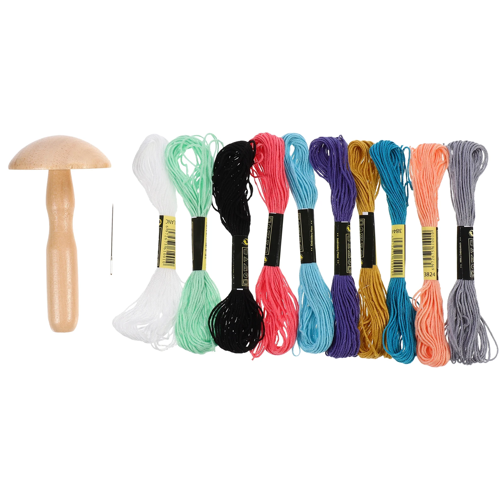 

Wooden Mushroom Darning Tool Patching Supplies Thread Wire H Sewing Kit Lightweight Comfortable Grip Traditional Solid Wood
