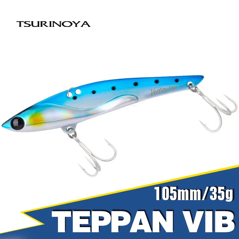 TSURINOYA Long Distance Casting Metal VIB DW38C Winer Ice Jigging Vibration Metal Hard Lure Wobblers Swimbait 105mm 35g
