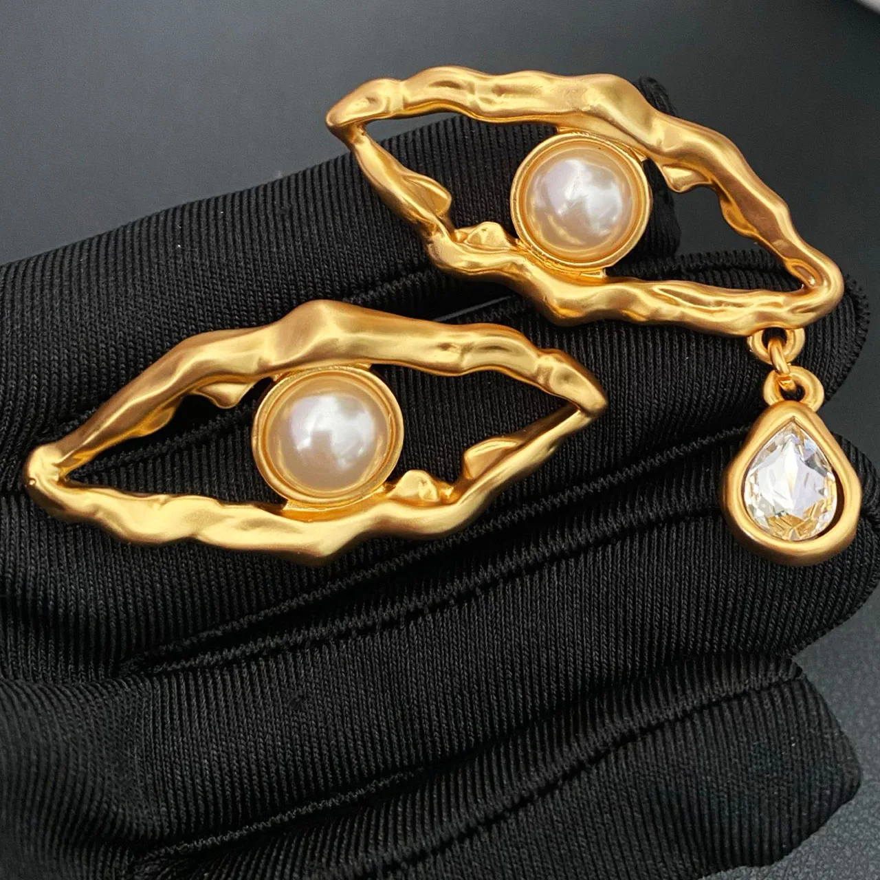 New Jewelry & Accessories Hip Rock Style Abstract Eye-Shaped Hollow-Out Earrings For Women's Parties & Gifts