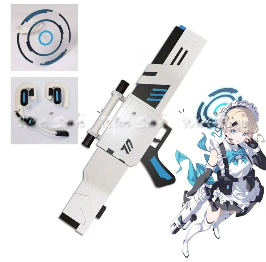 

Blue Archive Asuma Toki Cosplay weapon Gun prop Model Halo Earphone Headwear Anime HalloweenParty Carnival Role Play Accessories