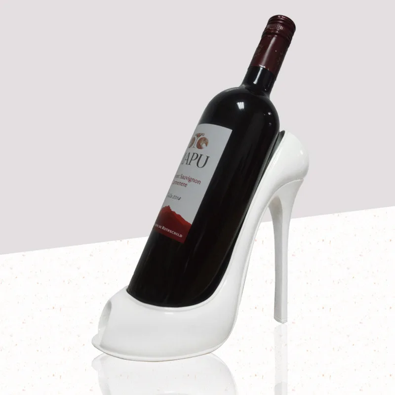 Red Shoe High Heel Shoe Wine Bottle Holder Stylish Wine Rack Gifts Basket Accessories For Home Wine Rack New Creative Bottle Hol