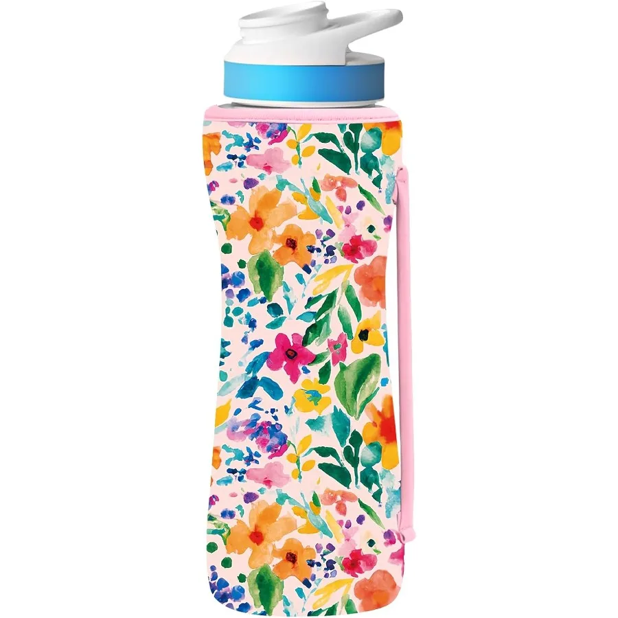 

22oz Cute Printed Sleeve Compatible With Cirkul Water Bottle For Plastic And Stainless Steel Bottles 22oz Neoprene SweatWicking