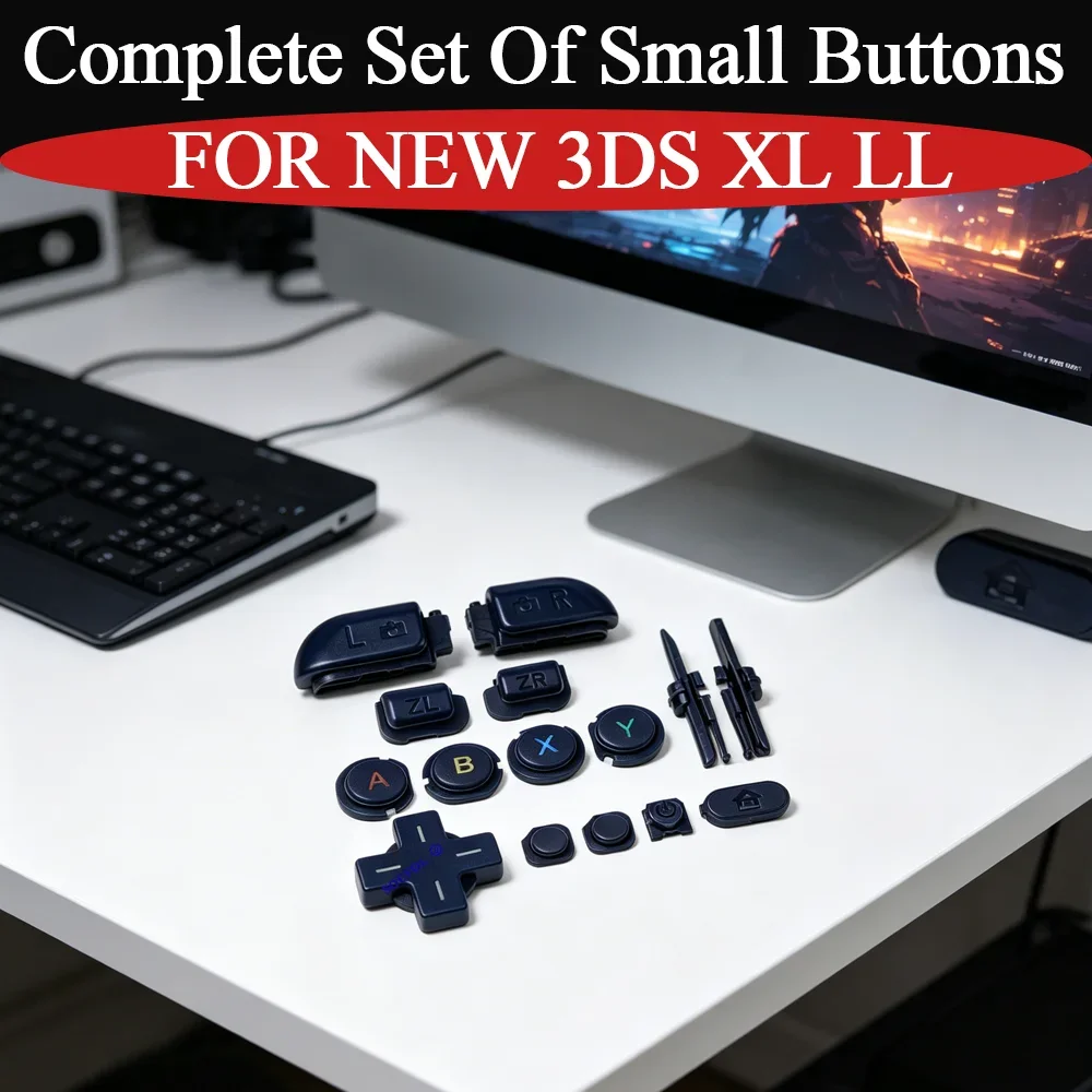 6Colors 1Set Replacement Complete Buttons For New 3DS XL LL Full Set DIY Button ABXY L R ZR For New 3DS XL LL Accessories Parts