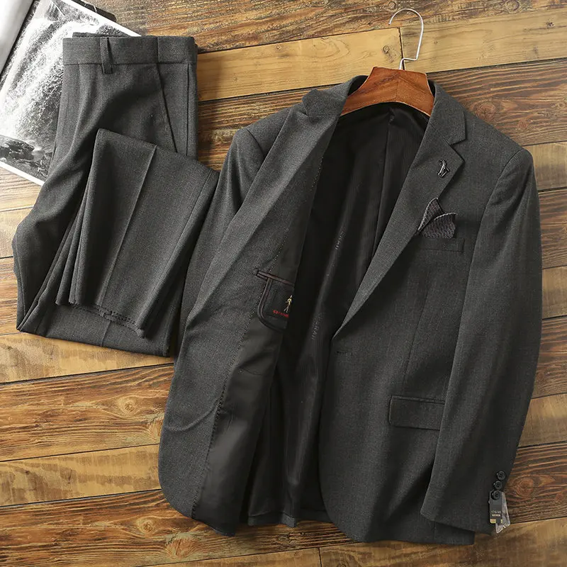 

Элегантный деловой костюм в корейском стиле: пиджак и брюки, комплект из двух предметов