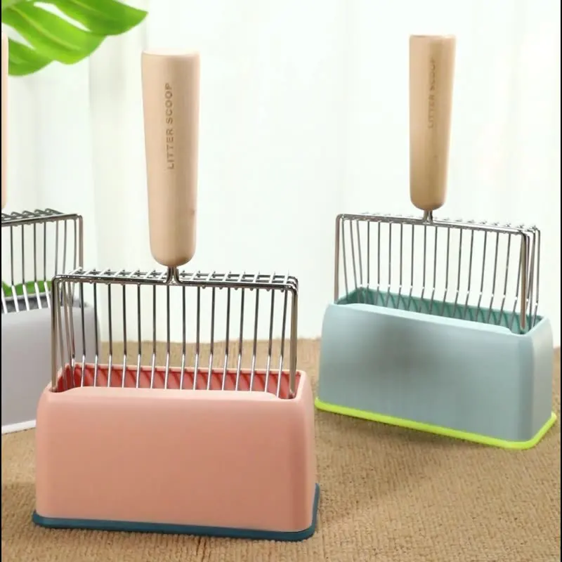

Cat litter shovel shelf, color matching base, large metal shovel storage box, pet supplies.