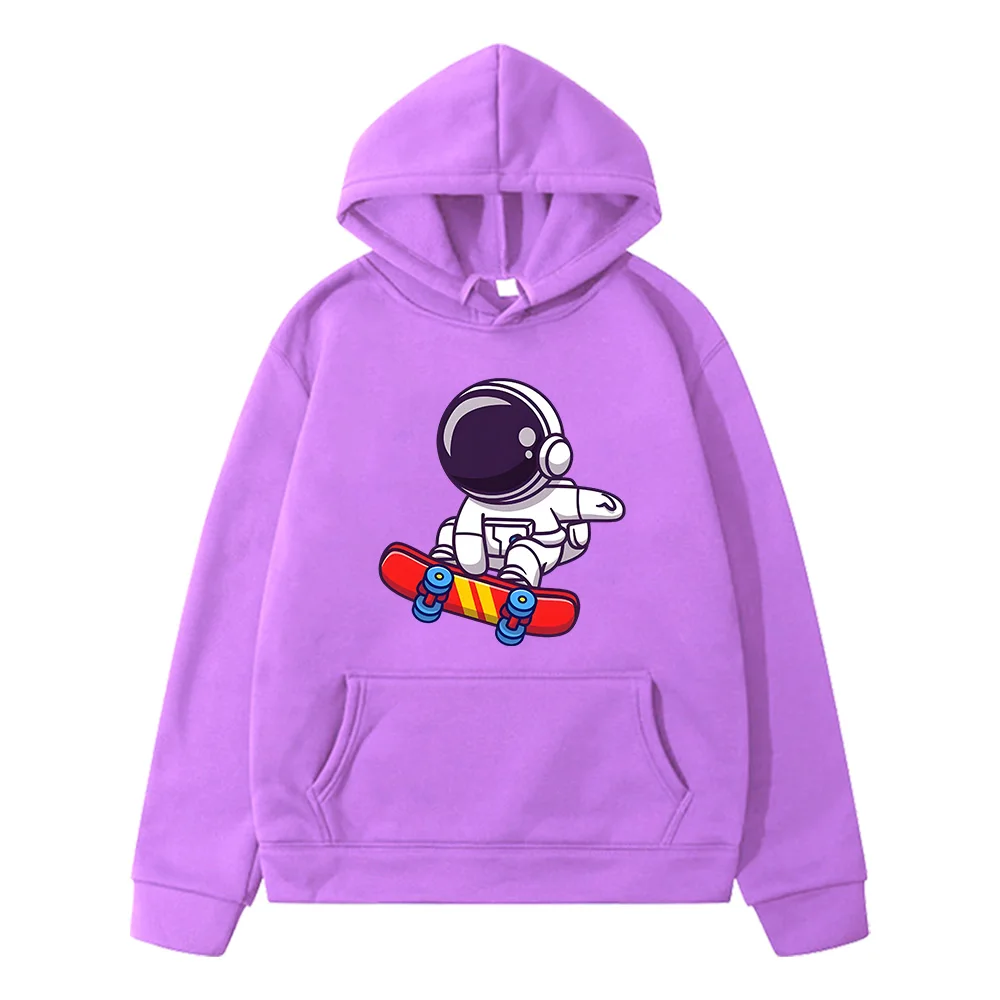 Astronaut Kawaii Anime Hoodies Girl Autumn New Casual Sweatshirts Comfortable Warm Hooded Pullovers Long Sleeve Kids Winter Coat