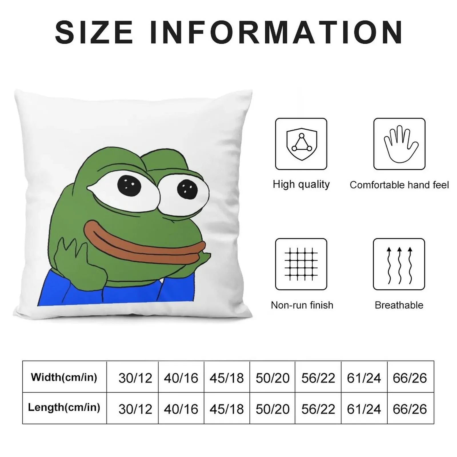 feelswowman happy wholesome pepe Throw Pillow Sofas Covers christmas decorations 2025 Pillowcases Cushion Covers Sofa pillow