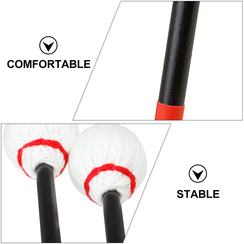 

2Pcs Xylophone Mallets Marimba Hammers Carbon Fiber Smooth Surface No Burrs Durable Long Lasting Professional Grade