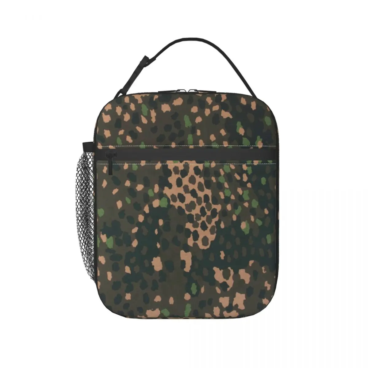 Erbsenmuster Pea Dot German Camo Insulated Lunch Bag for Work School Military Army Camouflage Portable Cooler Thermal Bento Box