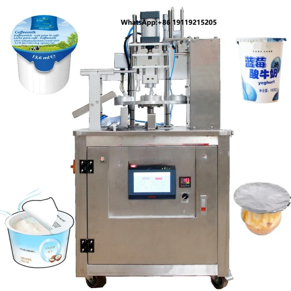 Hot Sale CE Semi-auto Plastic Cup Film Sealer Heat Sealing Packing Machine Yogurt Ice Cream Cup Film Packaging Machine