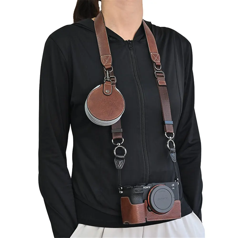 Universal Camera Shoulder Strap Lanyard for Nikon Canon Panasonic Leica Sony Fujifilm Neck Strap With Small Bag
