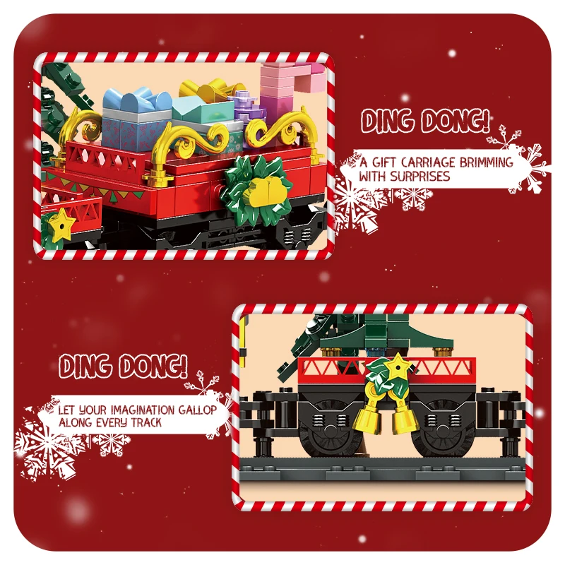 Novo bloco de construção criativo série natal casa árvore papai noel tijolos modelo brinquedos para crianças quebra-cabeça natal presentes diy