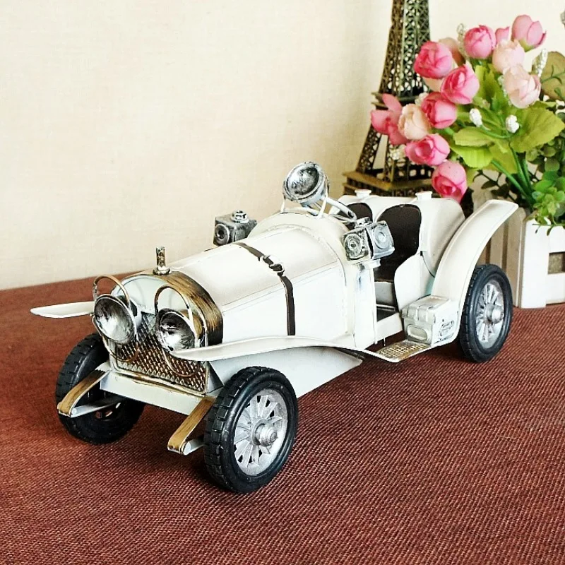 Antique Vintage Car Models Bar and Cafe Decorations Nostalgic Iron Craftsmanship Kawaii Accessories Home Decoration Accessories