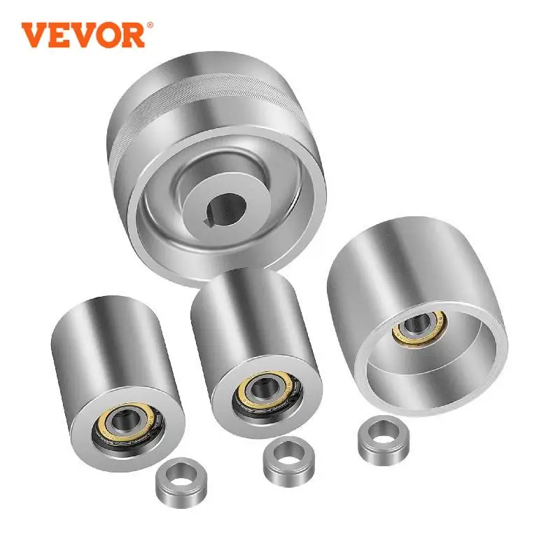 

VEVOR 2 x 72in Belt Grinder Wheel Set 6061-T6 Aluminum 24mm Bore 4in Drive Wheel Kit for Hollow-Grinding Knife Polishing Tool