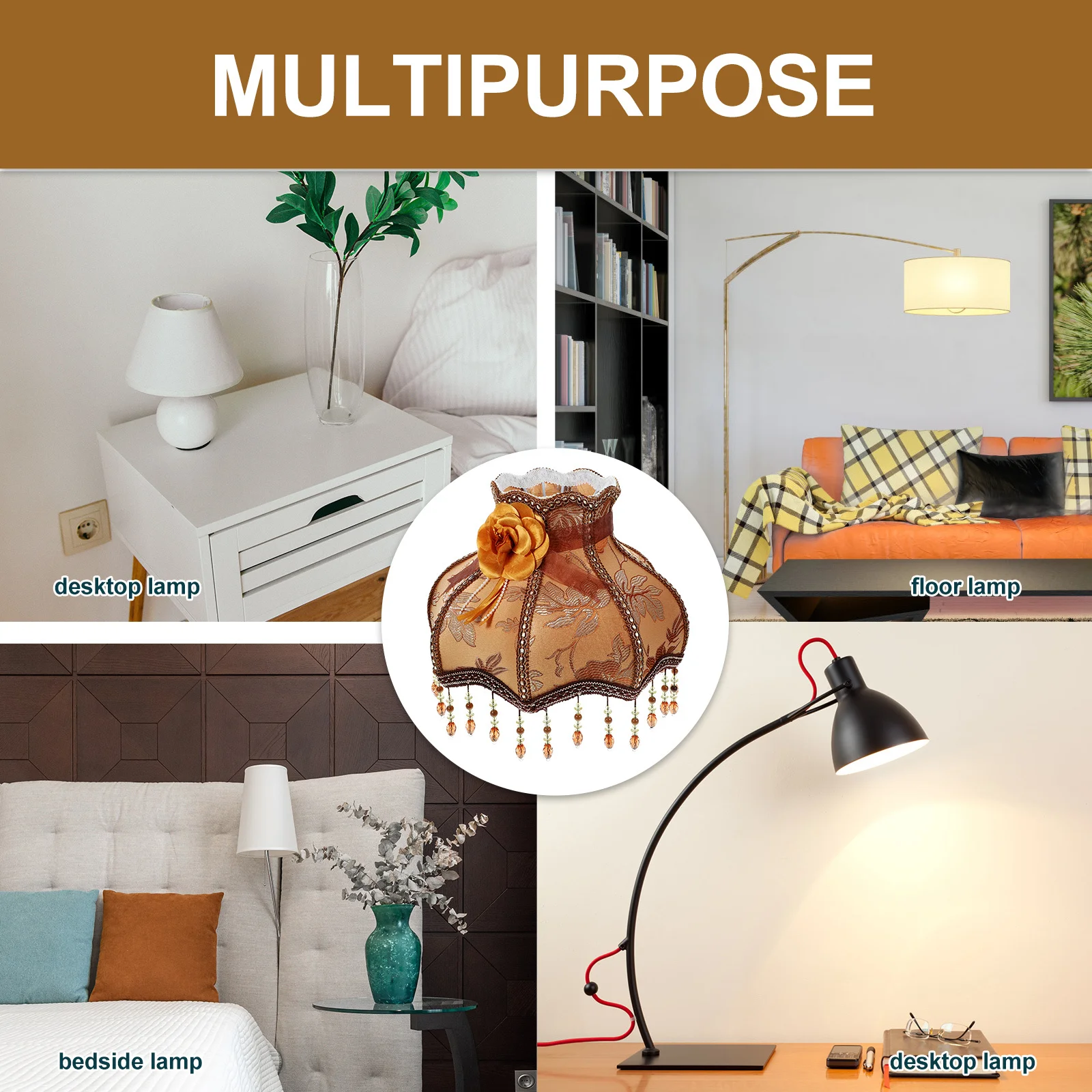 

Retro Cloth Lamp Shade Fringe Tassel Design For Table Lamp Bedroom Living Room Decor Linen Chandelier Shades Vintage