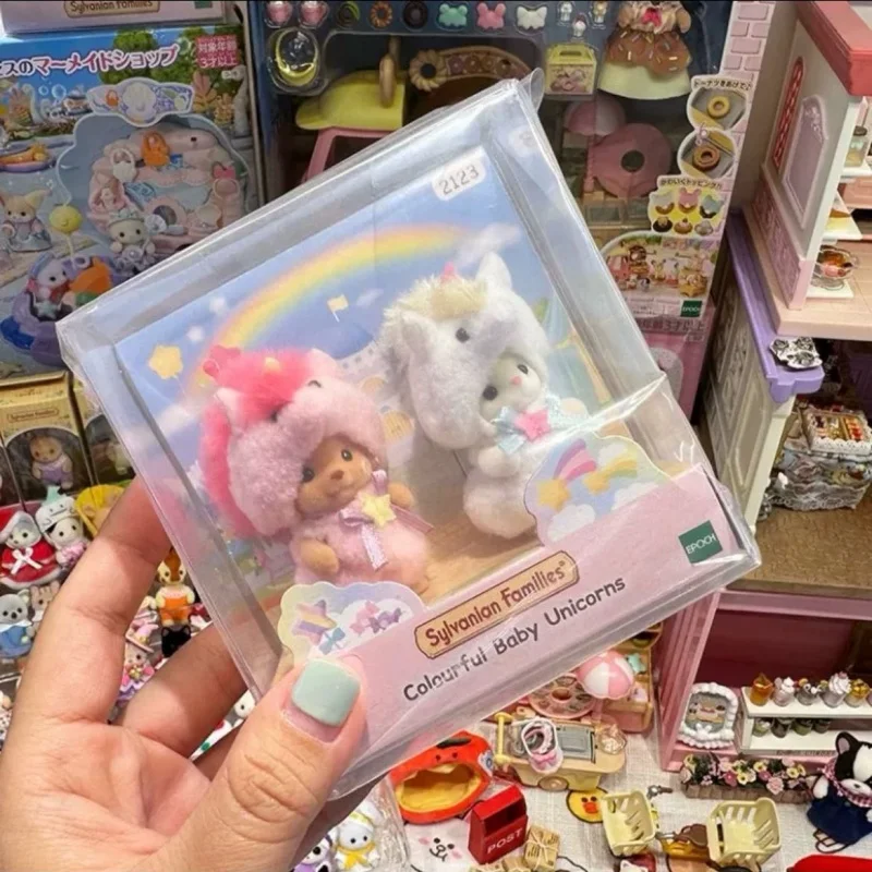 Sylvanian Families Blind Keychain Aceessories Figures Original Toys Girl Toy Kitchens Elephant Music Team Unicorn Toys for Girls