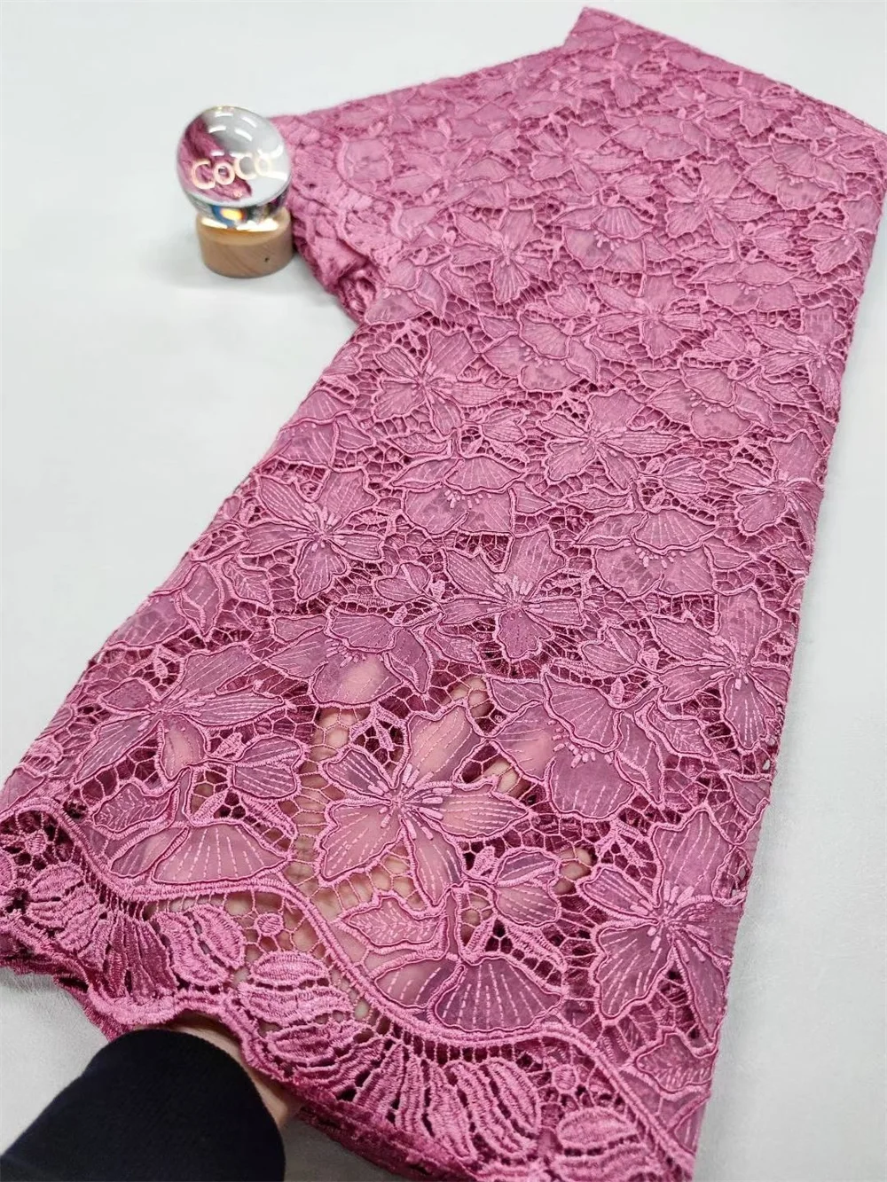 

Luxury African Organza Lace Fabric 2025 High Quality Lace Fabric For Wedding Dress French Tulle Mesh Lace Fabric 5 Yards A995-1