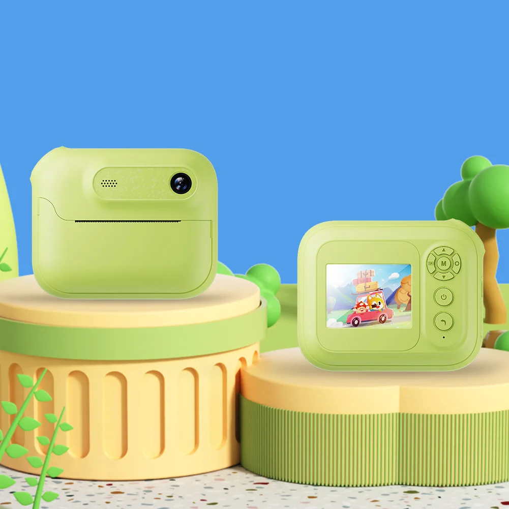 Câmera de impressão instantânea câmera de vídeo digital 1080p mini câmera de impressão térmica suporte 17 idiomas impressora de câmera infantil por 5-13 anos