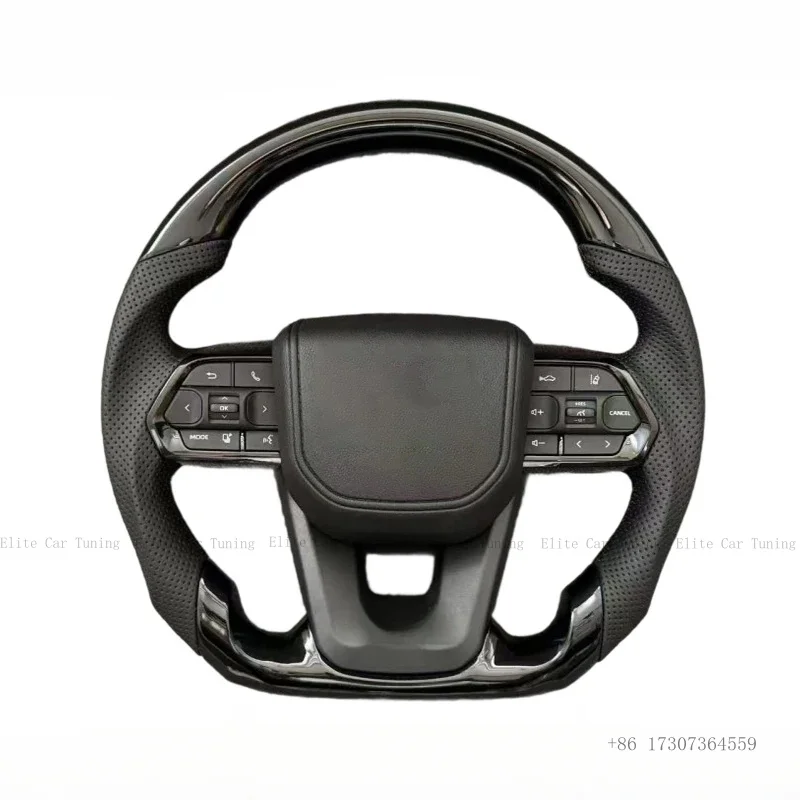 Carbon & Leather Steering Wheel For Toyota GT86 Fortuner FJ Cruiser Hiace Land Cruiser LC70/76/79 Crown Alphard Vellfire Hilux