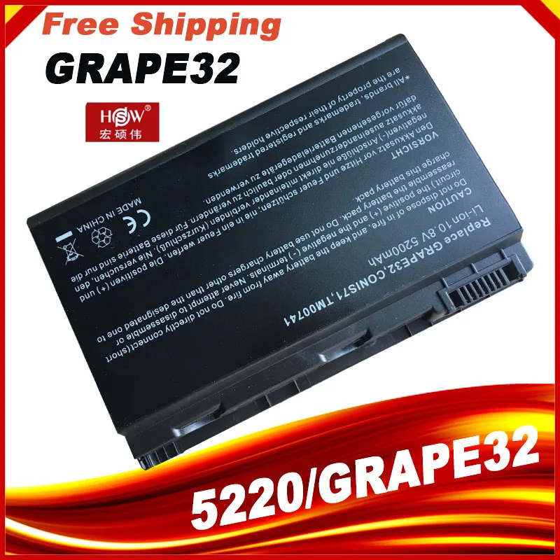 

GRAPE32 Battery For Acer Extensa 5210 5220 5230 5230E 5420 5420G 5430 5610 5610G 5620 5620G 5620Z 5630 5630G 5630Z 5635