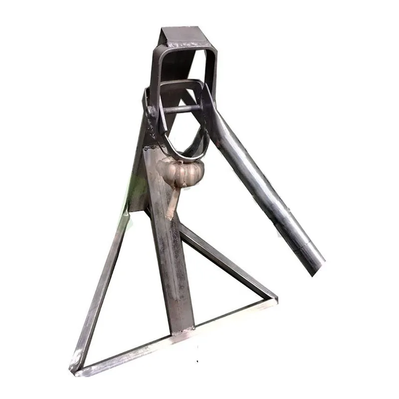 Triangular Frame Manual Garlic Root Cutting Machine Hand Press Garlic Tail Trimming Cutter Farm Garlic Processing Tool