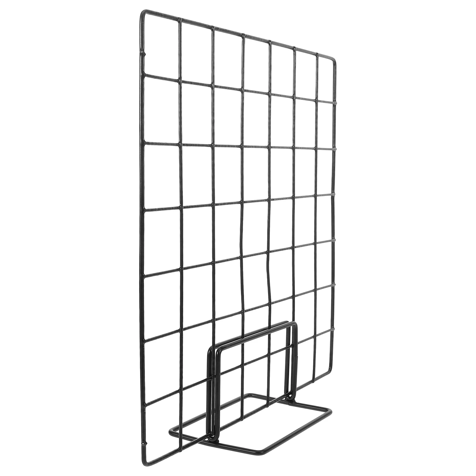 

2pcs 35x35 Grid Display Rack Black Small Base Stand for Photos Accessories Artwork Booth Countertop Shelf Storage Organizer