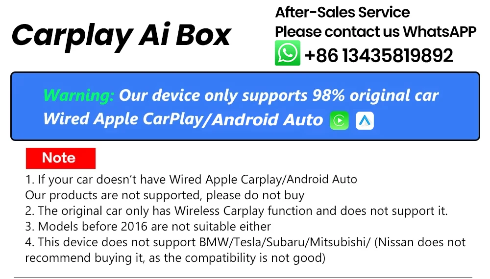 2-in-1 Kabelgebundenes zu Kabelloses CarPlay Android Auto AI Smart Box Plug-and-Play 5GHz WLAN für Fahrzeuge mit kabelgebundenem CarPlay-Intelligentesystem – Detail 1