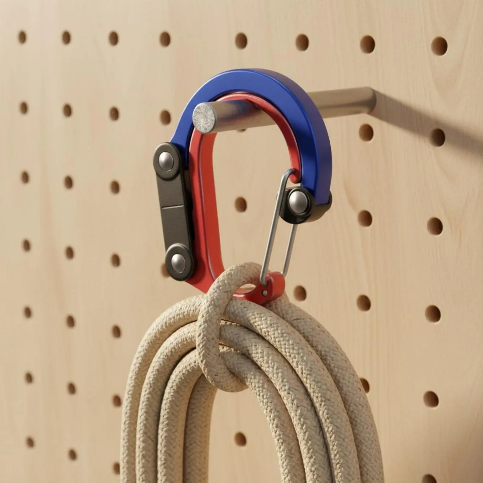 D Shape Carabiner Lightweight Aluminum Carabiner Snap-Gate Snap Hook Long-Lasting Outdoor Gear Heavy Duty for Climbers, Climbing