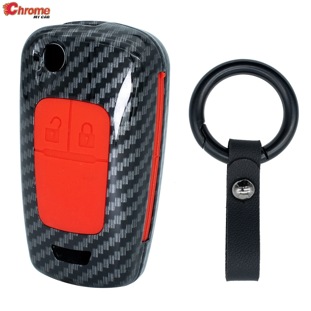 

Для Chevrolet Buick Opel Vauxhall Adam Astra J 2009-2018 ABS углеродное волокно чехол для ключа дистанционный держатель для ключей брелок для ключей