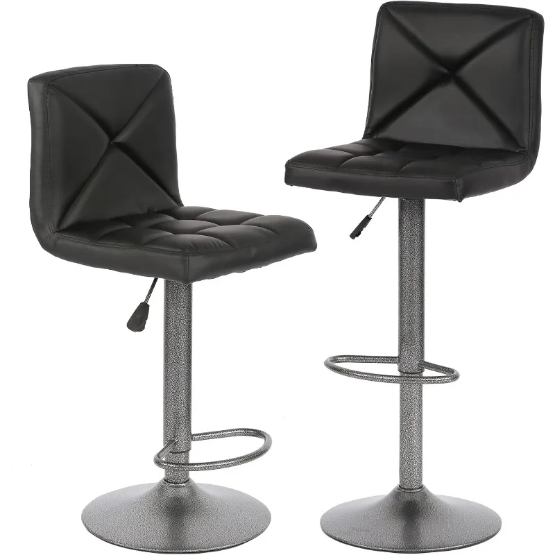 

Bar Stools Set of 2 Counter Height Swivel Stool PU Leather Modern Height Adjustable Swivel Barstools Hydraulic Chair Bar Stools