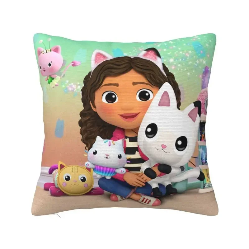 

Gabbys Dollhouse Pillow Decoration Nordic Gabby Cat Pandy Paws Chair Cushion Square Pillowcase
